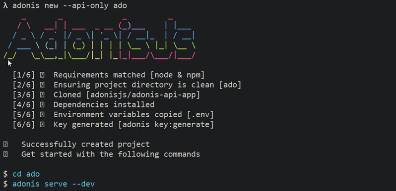 adonis-api-install