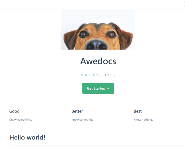 start-page-with-frontmatter-vuepress