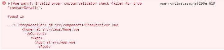 vue-prop-validator-warning
