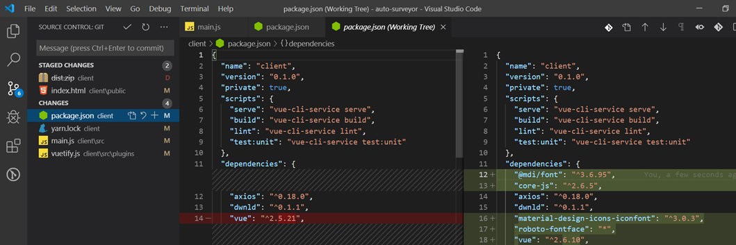 visual studio code git integration